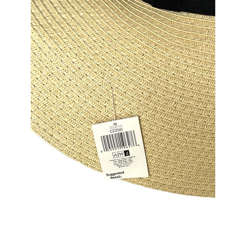 Surfwear Hawaiian Straw Sun Hat Classic Beach Hat Pink Sequins Women's Regular O - Picture 4 of 10